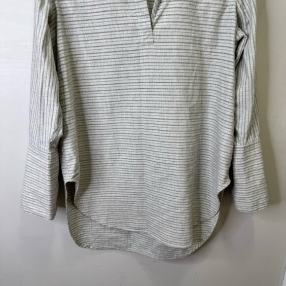 Madewell Split Cuff Tunic Shirt in Weathered Concrete Size Medium 100% Cotton - Picture 5 of 12